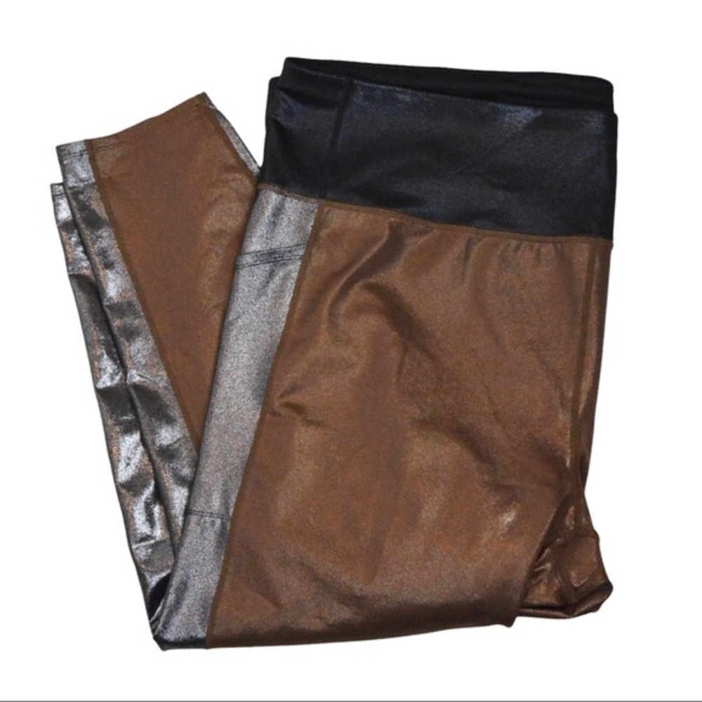JoyLab‎ Pocket Metallic Shine Two-Tone Leggings, Size 4X